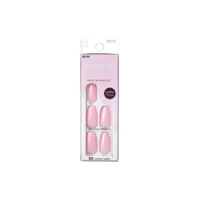 imPRESS color veštački nokti – pink dream (coffin)