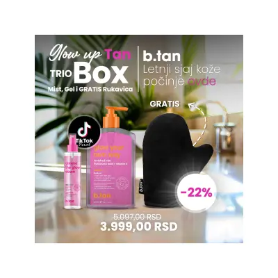 Glow Up Tan Trio BOX  – Mist, Gel i GRATIS Rukavica