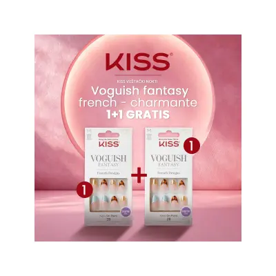 Kiss veštački nokti - voguish fantasy french - charmante 1+1 GRATIS