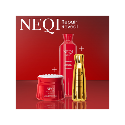 Neqi Repair Reveal šampon + maska + sprej gloss