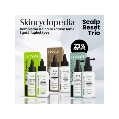 Skincyclopedia Scalp Reset Trio – kompletna rutina za zdravo teme i gušći izgled kose