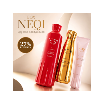 NEQI Repair & Shine Box - šampon + maska + gloss sprej za obnovu i sjaj kose