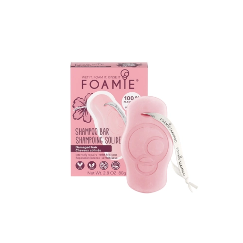 Foamie čvrsti šampon za oštećenu kosu - hibiskus