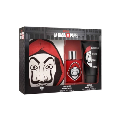 Netflix - La Casa de Papel poklon set edt 100 ml + gel za tuširanje 150 ml + velika torba